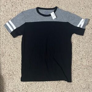 Kid’s Black and Gray Short Sleeve Tee